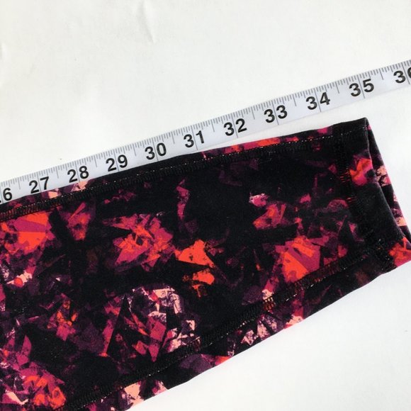 Old Navy Women's Comfortable High Rise Leggins Black Red Tights Size S - Picture 6 of 9